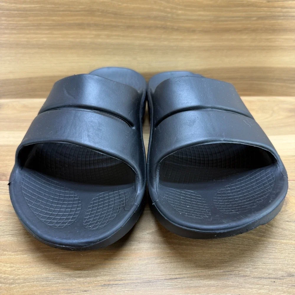 Oofos Ooahh Sport Slide Sandals Mens 10 Black Recovery EU 43